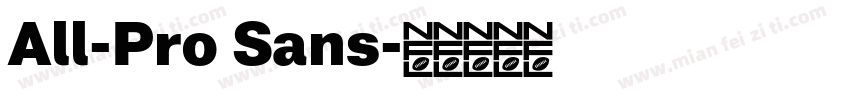 All-Pro Sans字体转换